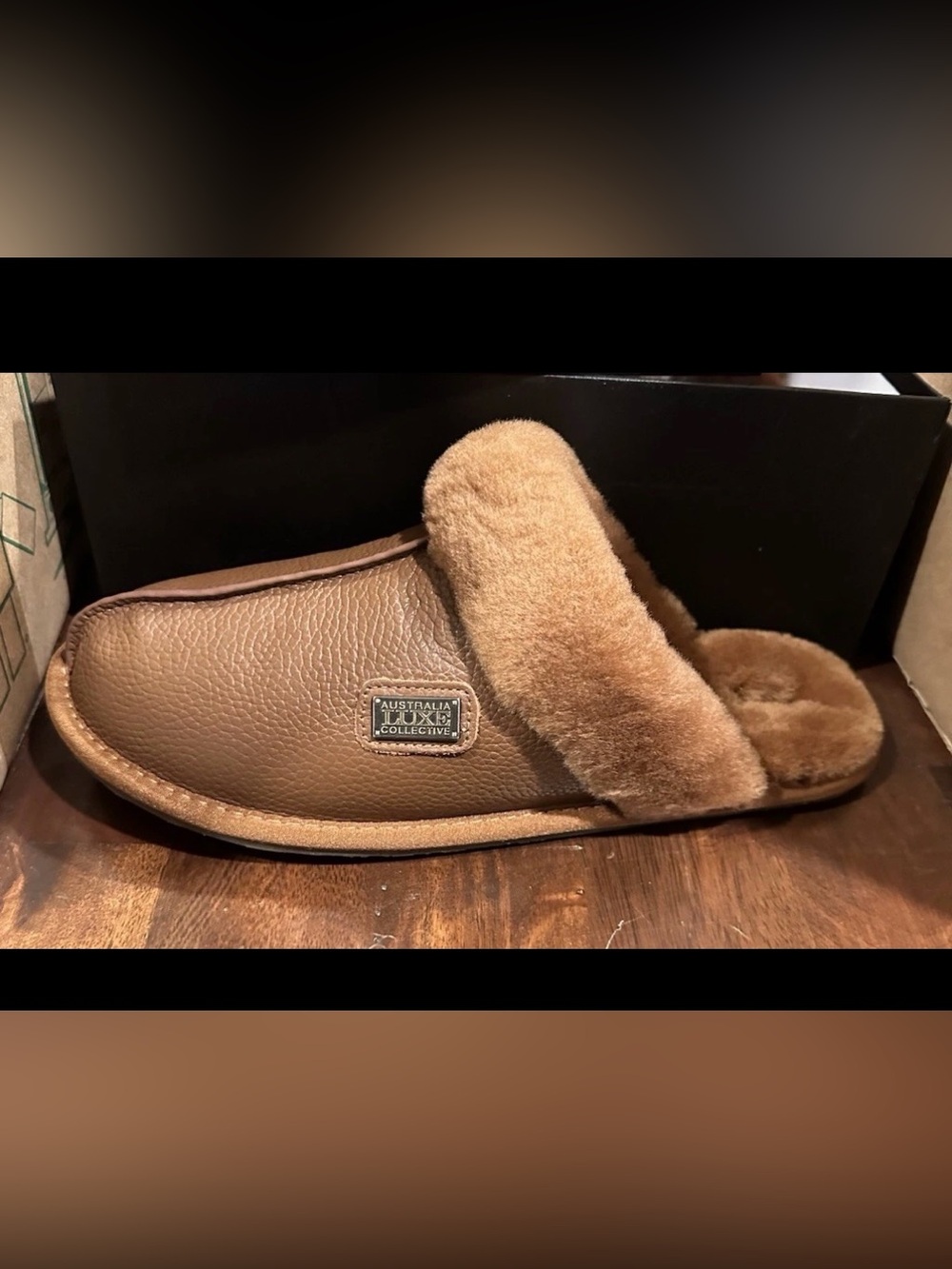 Australia Luxe Collective Womens Closed Toe Mule Shoes Whiskey Brown Size XL